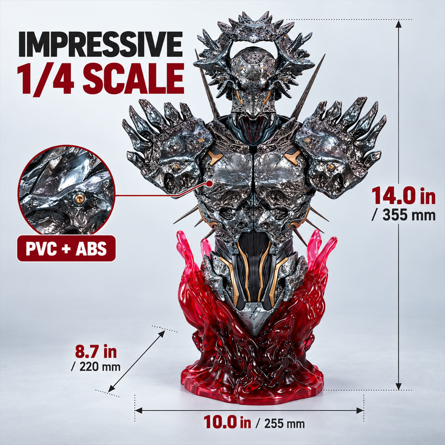 LINGCAGE LIN YUANZHE 1/4 Bust — Articulated Armor · Red LED Eyes · 999 Edition