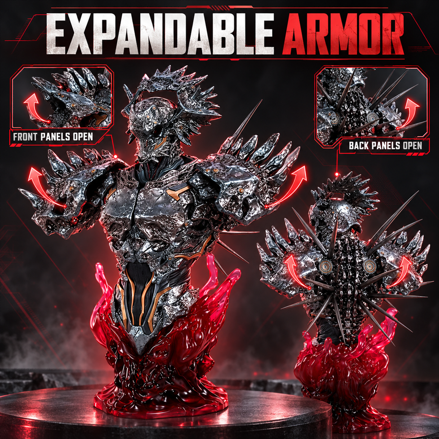 LINGCAGE LIN YUANZHE 1/4 Bust — Articulated Armor · Red LED Eyes · 999 Edition